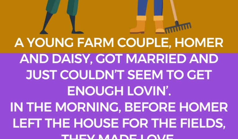 A young farm couple got married